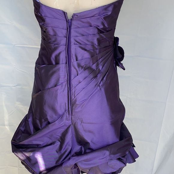 Mari Lee strapless purple prom dress size 3/4 - Picture 5 of 15